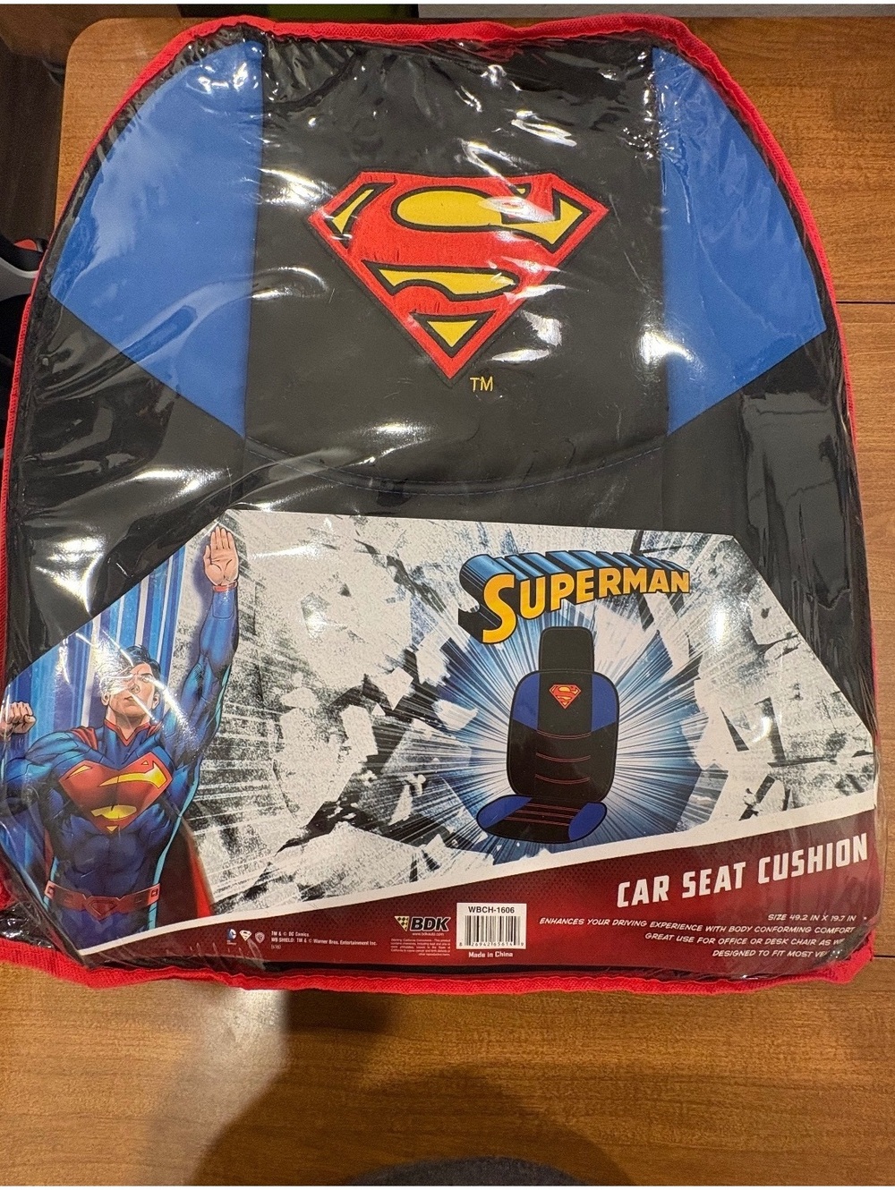 Set of 2 Superman Car Seat Cushion with Body Conforming Comfort